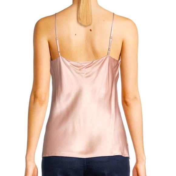 NWT Saks 5th Socialite Solid Satin Camisole Top in Blush - Picture 2 of 5